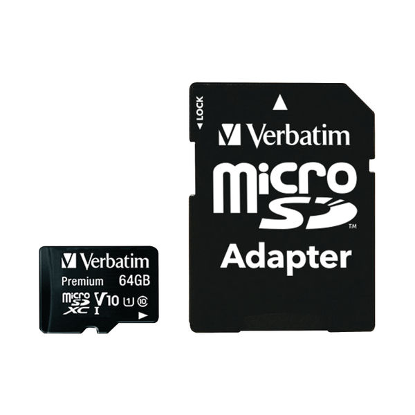 Verbatim Premium SDXC Micro Card 64GB with Adapter 44084