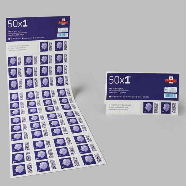 Royal Mail 1st Class Stamps (Sheet of 50)