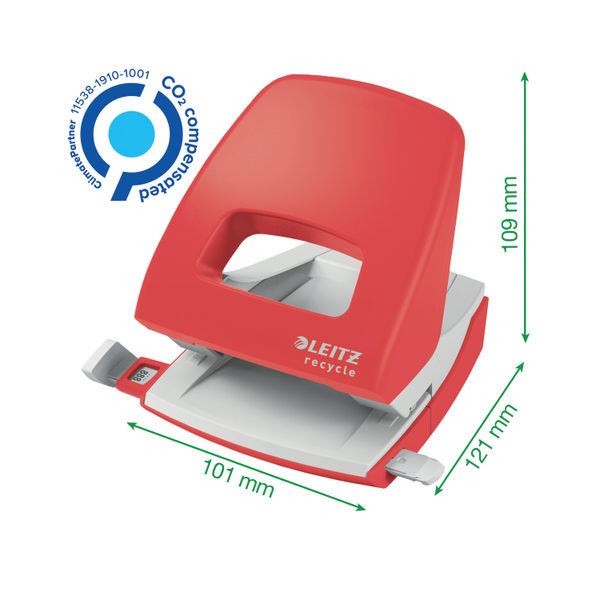 Leitz Recycle NeXXt Hole Punch 30 Sheets Red 50030025