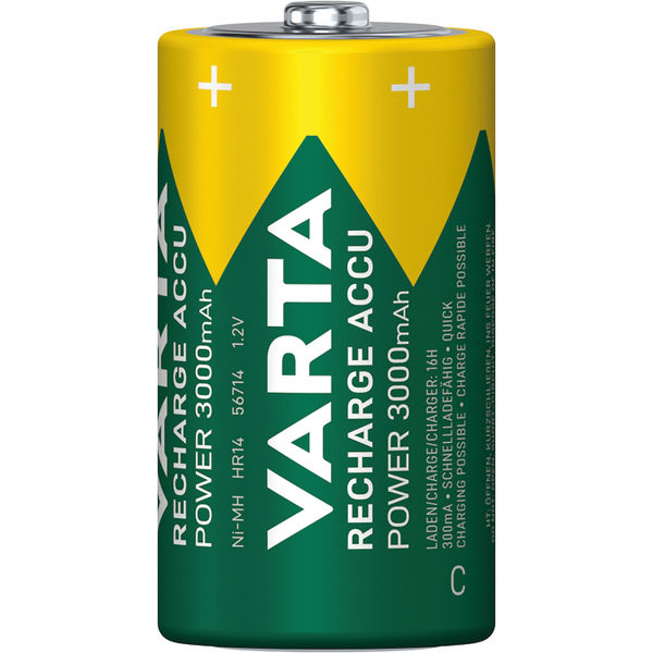 Varta C Rechargeable Accu Battery NiMH 3000 mAh (Pack of 2) 56714101402