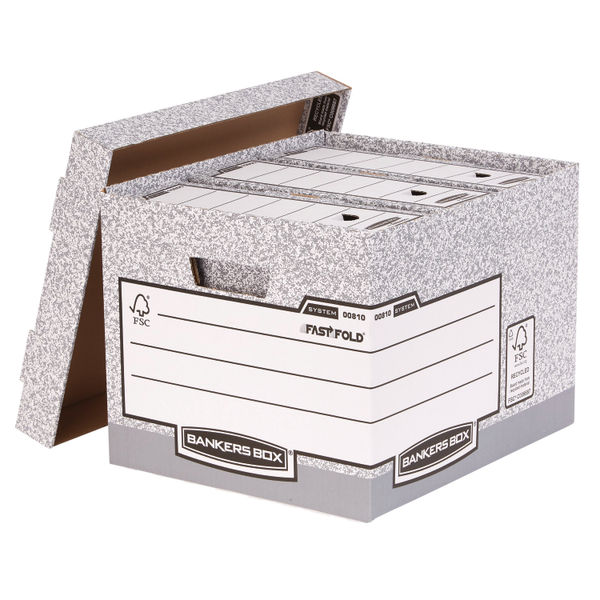 Bankers Box Storage Box Large Grey (Pack of 10) 01810-FFLP