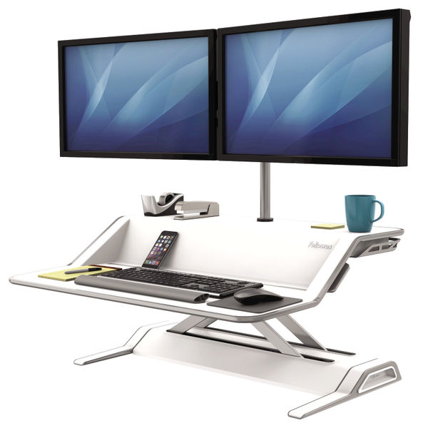 Fellowes Lotus Sit/Stand Workstation White 0009901