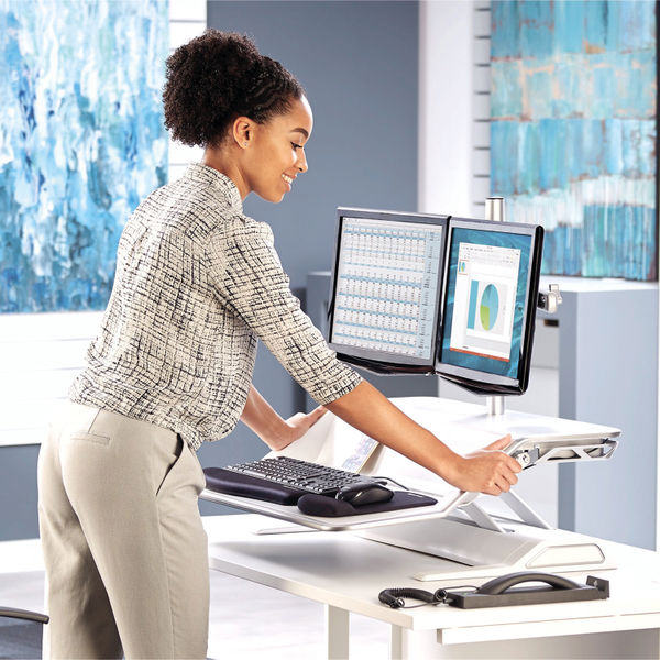 Fellowes Lotus Sit/Stand Workstation White 0009901