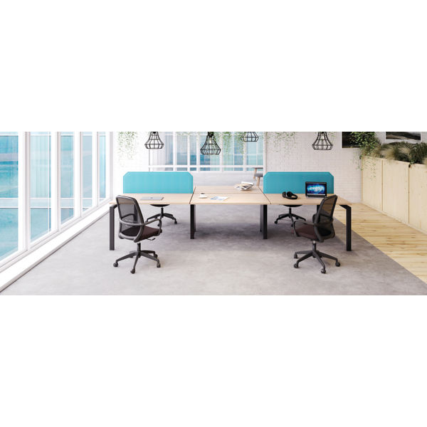 Jemini 1 Person Bench Desk 1400x800x730mm White/White KF808879