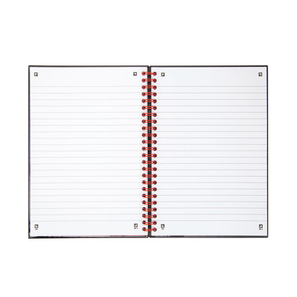 Black n' Red Wirebound Ruled Polypropylene Notebook 140 Pages A5 (Pack of 5) 100080140