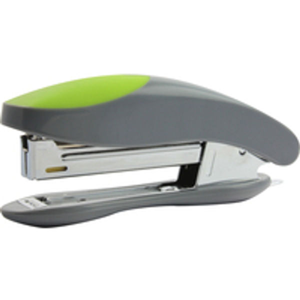 Q-Connect Mini Plastic Stapler Grey/Green (Capacity: 12 sheets of 80gsm paper) KF00991