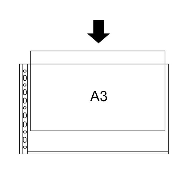 Esselte Pocket Landscape Top Opening Embossed A3 Clear (Pack of 10) 47182