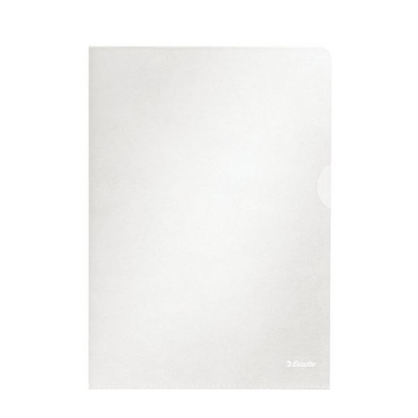 Esselte Embossed Folders A4 Clear (100 Pack) 54832