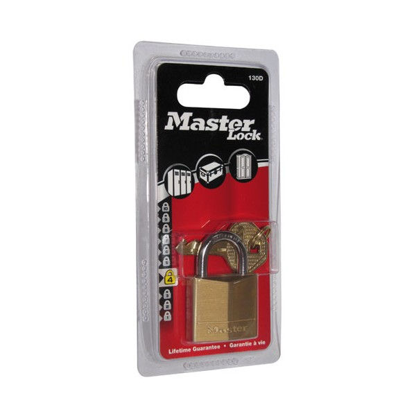 Master Lock Magnum Padlock 30mm Solid Brass with Keys 40043