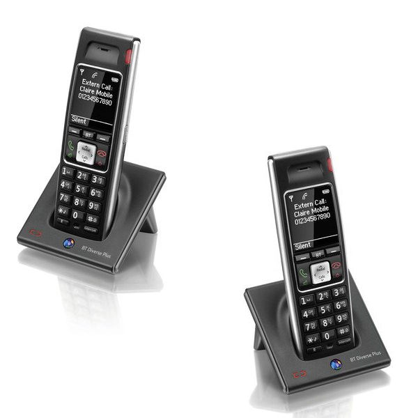 BT Diverse 7400 Plus DECT Cordless Phone Black 44714