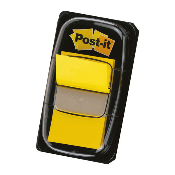 Postit Index Tab 25mm Yellow With Dispenser 6805