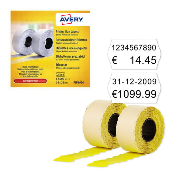 Avery 2-Line Permanent Label 16 x 26mm White Pack of 12000 WP1626 NEW