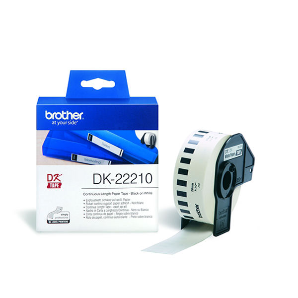 Brother P-Touch White 29mm x 30.48m Paper Tape - DK22210