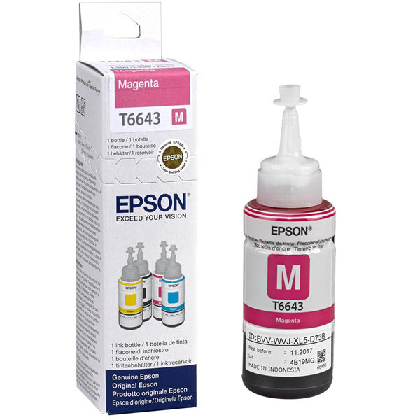 Epson T6643 Magenta Ink Bottle - C13T664340
