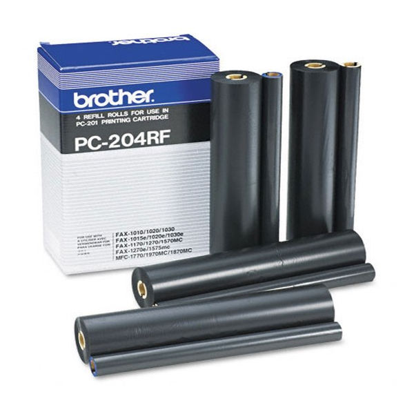 Brother PC204RF Thermal Transfer Ribbon Refill Black (Pack of 4) PC204RF
