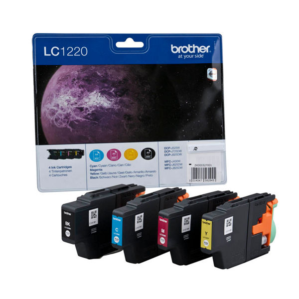 Brother LC-1220 Cyan/Magenta/Yellow/Black Inkjet Cartridges (Pack of 4) LC1220VALBP
