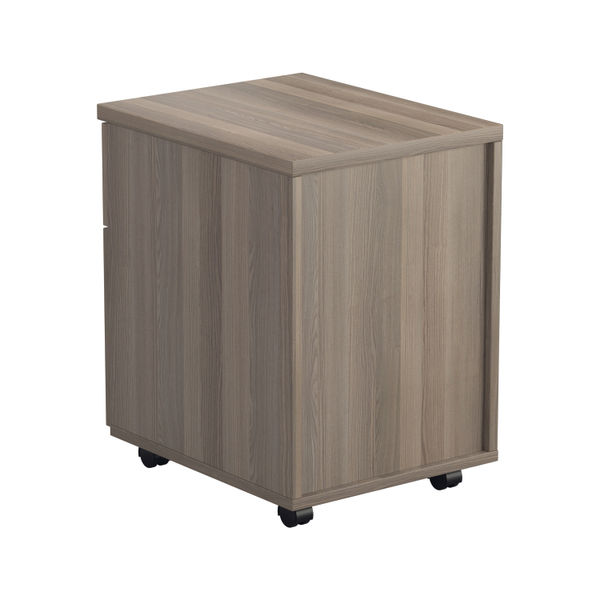 Jemini 2 Drawer Mobile Pedestal 404x500x595mm Grey Oak KF78943