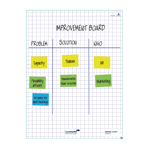 Legamaster Magic Chart Gridded Roll White 600x800mm 1590-00