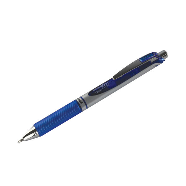 Pentel EnerGel Xm Retractable Gel Pen Medium Blue (Pack of 12) BL77-C