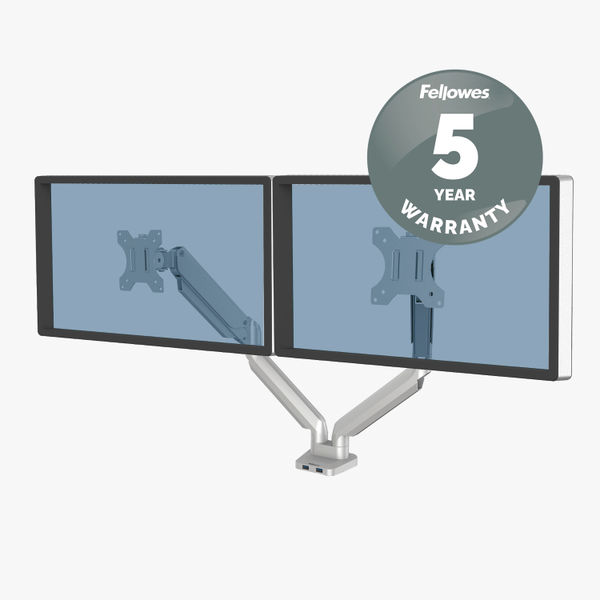Fellowes Platinum Series Dual Monitor Arm Silver 8056501