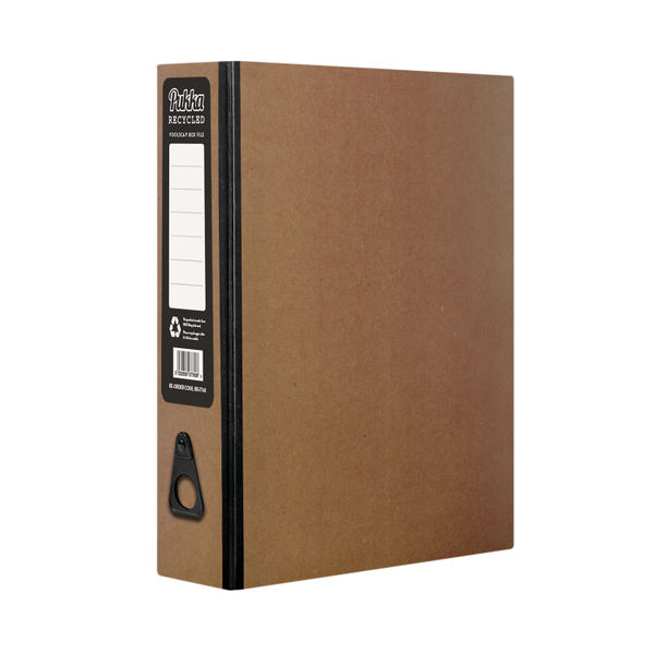 Pukka Recycled Box File Foolscap Kraft (Pack of 8) RF-9487