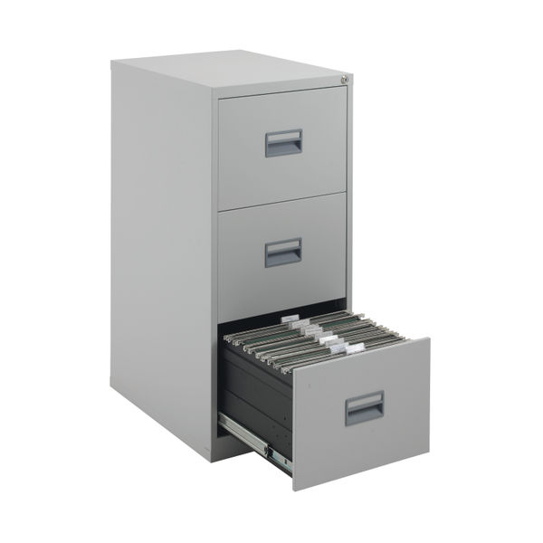 Talos 3 Drawer Filing Cabinet 465x620x1000mm Grey KF78768