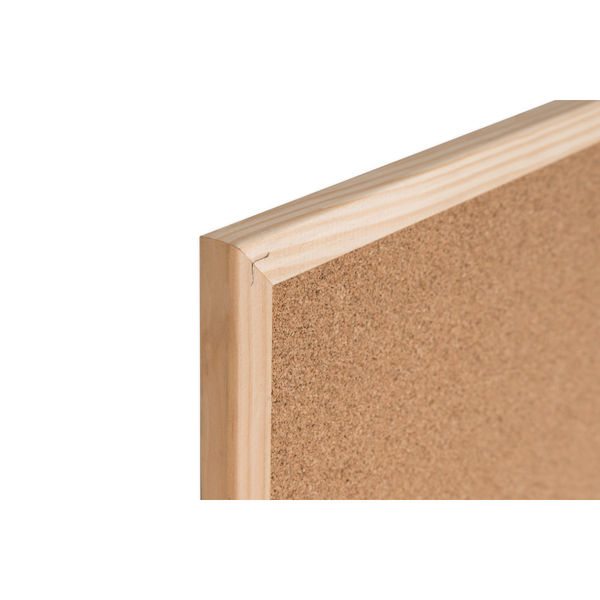 Bi-Office Double-Sided Board Cork Red Felt Pine Frame 60x40cm FB0310010