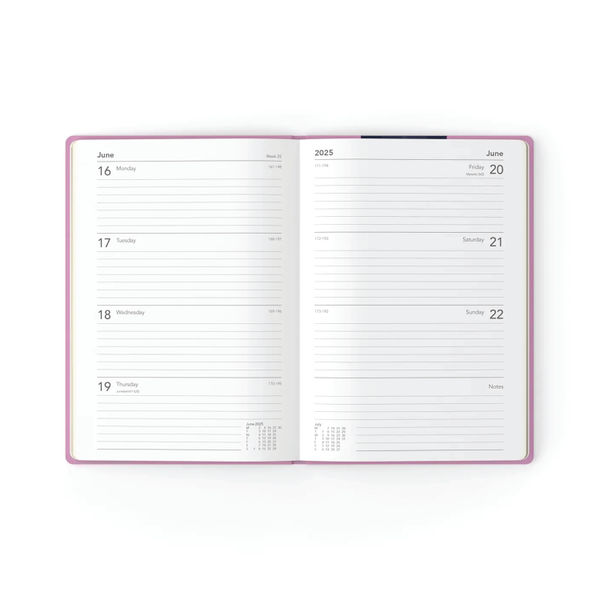 Collins Week To View Diary Peace Love Heart Design A5 E-PLU153.FP-25