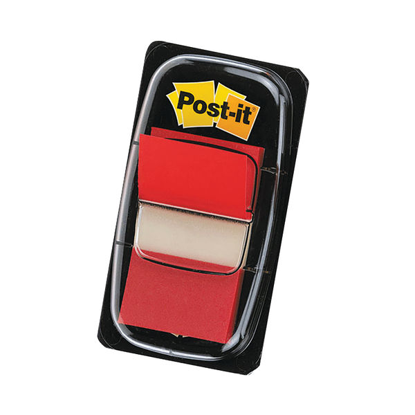 Post-it 25mm Red Index Tabs, Pack of 50 | 680-1