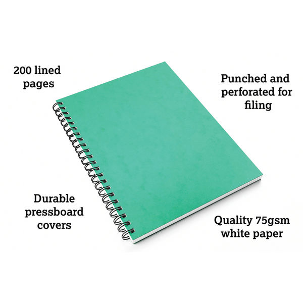 Silvine Luxpad Hardback Wirebound Notebook A4 + (Pack of 6) SPA4FEINT