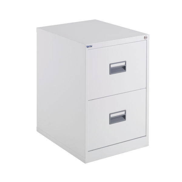 Talos 2 Drawer Filing Cabinet 465x620x700mm White KF78765