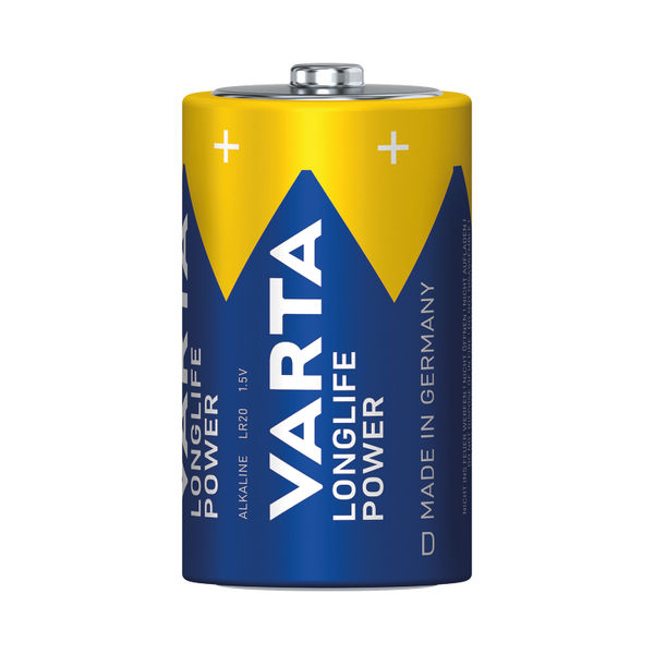 Varta Longlife Power D Alkaline Battery 1.5V (Pack of 2) 4920121422