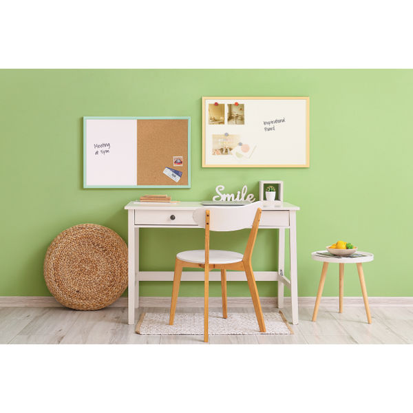 Bi-Office Pastel Magnetic Cork Combination Board Green Frame 60x40cm MX03106971