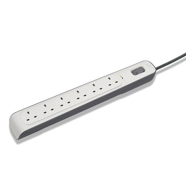 Belkin Surge Protector Extension Lead 6 Sockets 2m White BSV603AF2M