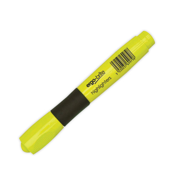 Ergo-Brite Ergonomic Highlighter Pen Yellow (Pack of 10) JN69979