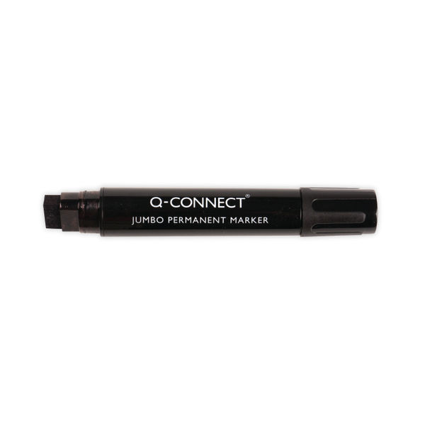 Q-Connect Jumbo Permanent Marker Pen Chisel Tip Black (Pack of 10) KF00270