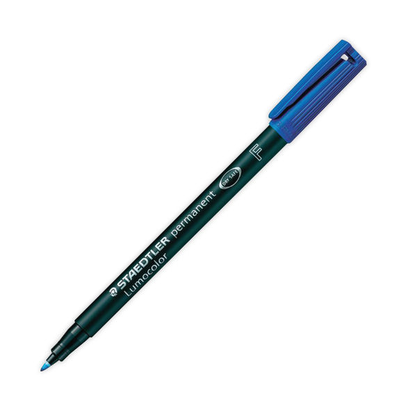 Staedtler Lumocolour Pen Permanent Fine Blue (Pack of 10) 318-3