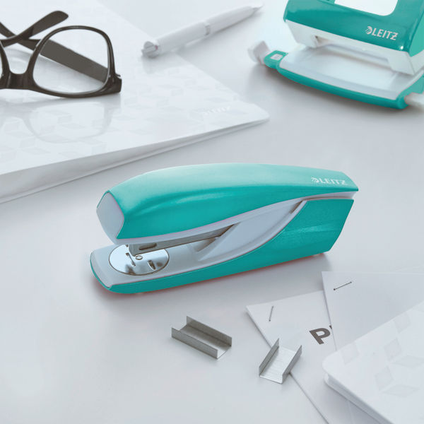 Leitz Ice Blue NeXXt WOW Metal Office Stapler - 55021051