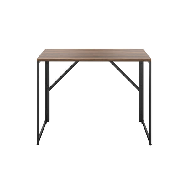 Jemini Folding Desk 1000x500x745mm Dark Walnut/Black Leg KF80307