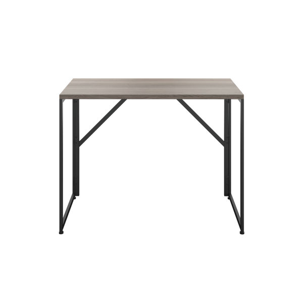 Jemini Folding Desk 1000x500x745mm Grey Oak/Black Leg KF80308