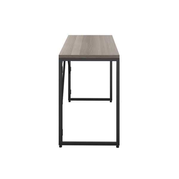 Jemini Folding Desk 1000x500x745mm Grey Oak/Black Leg KF80308