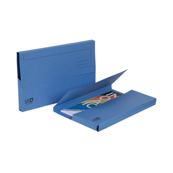 Exacompta A4 Blue Clean Safe Document Wallets (Pack of 5)