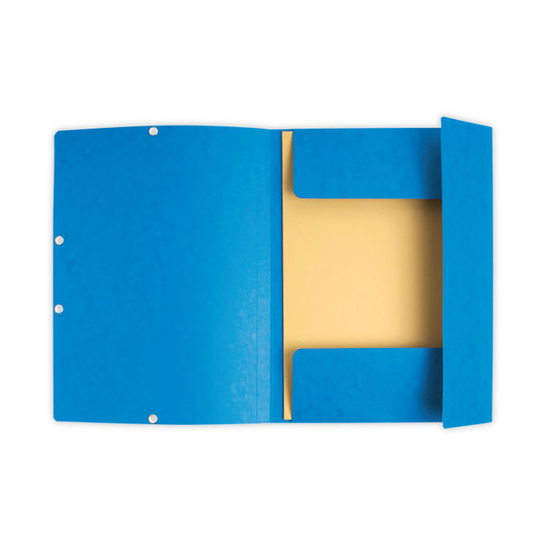 Exacompta A4 Blue Clean Safe Elasticated Folders (Pack of 5)