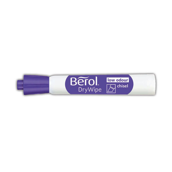 Berol Drywipe Marker Chisel Tip Black (Pack of 48) 1984887