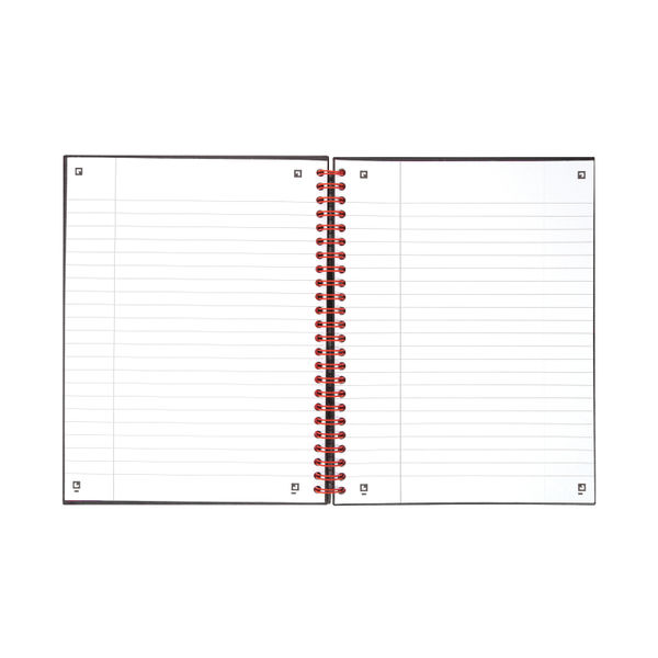 Black n' Red Wirebound Ruled Margin Hardback Notebook 140 Pages A5+ (Pack of 5) 100080192