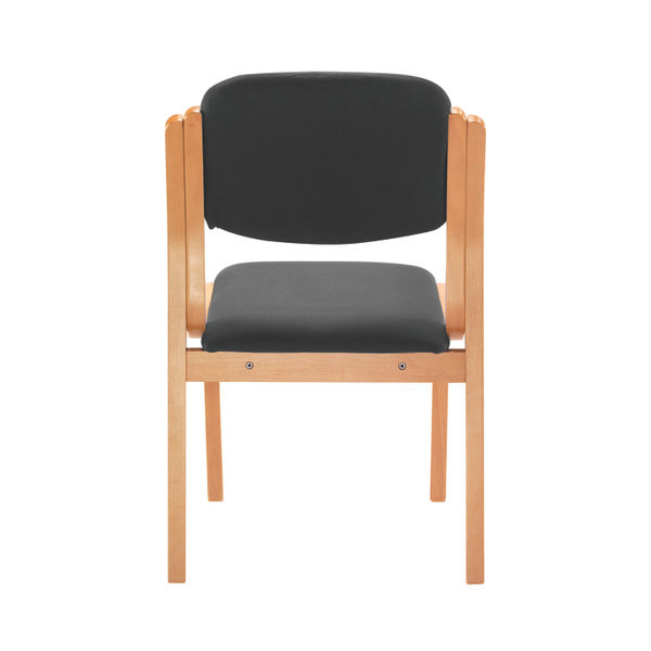 Jemini Wood Frame Side Chair 640x640x845mm Charcoal KF78680