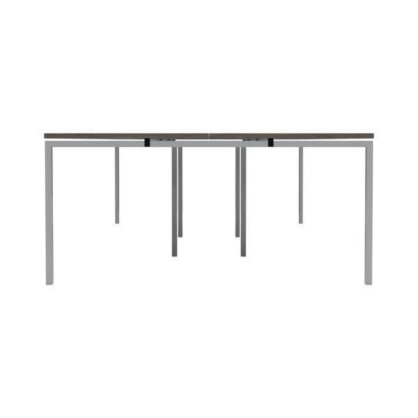 Jemini 6 Person Bench Desk 3600x1600x730mm Grey Oak/White KF808794