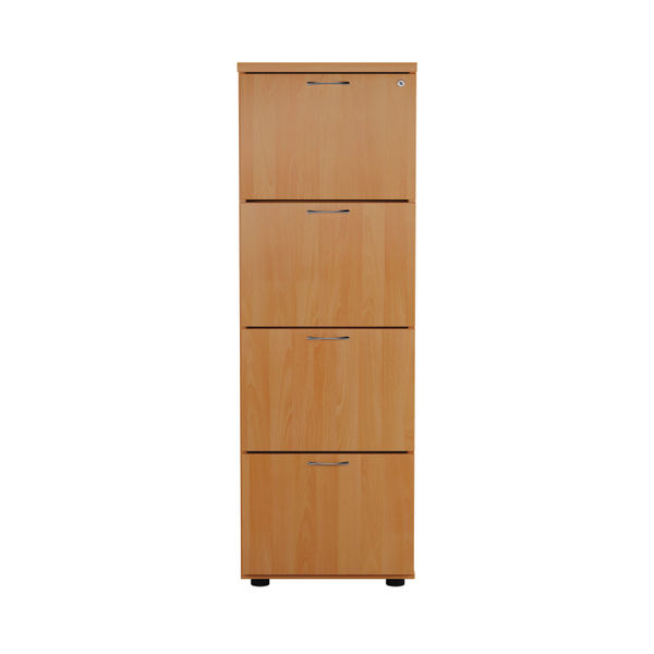 Jemini 4 Drawer Filing Cabinet 464x600x1365mm Beech KF79456