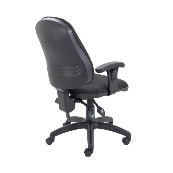 First High Back Operators Chair with T-Adjustable Arms 640x640x985-1175mm Charcoal KF839244