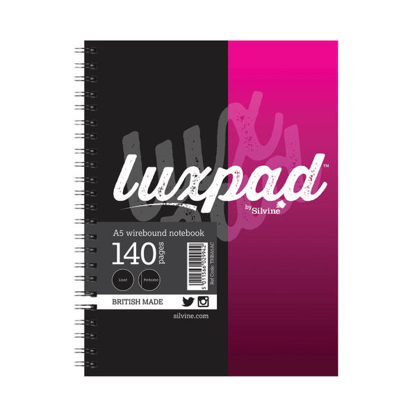 Silvine Luxpad Hardback Wirebound A5 Notebook (Pack of 12) THBA5AC